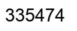 Number 335474 black image