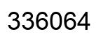 Number 336064 black image