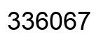 Number 336067 black image