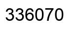 Number 336070 black image