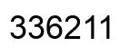 Number 336211 black image