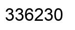 Number 336230 black image