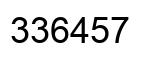 Number 336457 black image