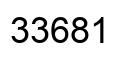 Number 33681 black image