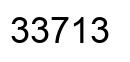 Number 33713 black image