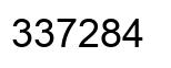 Number 337284 black image