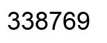 Number 338769 black image