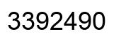 Number 3392490 black image