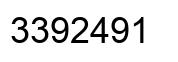 Number 3392491 black image