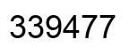 Number 339477 black image