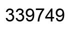 Number 339749 black image