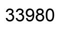 Number 33980 black image