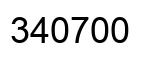 Number 340700 black image
