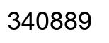 Number 340889 black image