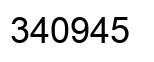 Number 340945 black image