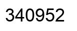 Number 340952 black image