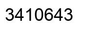 Number 3410643 black image