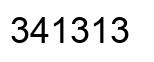 Number 341313 black image