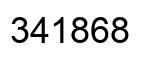 Number 341868 black image