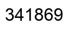 Number 341869 black image