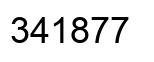 Number 341877 black image
