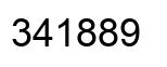 Number 341889 black image
