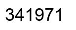 Number 341971 black image