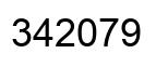 Number 342079 black image