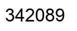 Número 342089 imagen negro