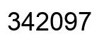 Number 342097 black image