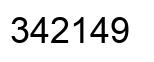Number 342149 black image