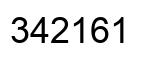 Number 342161 black image