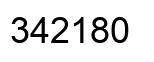 Number 342180 black image