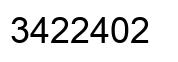 Number 3422402 black image