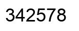Number 342578 black image