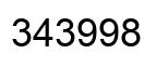 Number 343998 black image