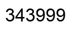 Number 343999 black image