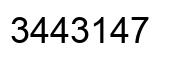 Número 3443147 imagen negro