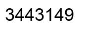 Número 3443149 imagen negro