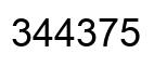 Number 344375 black image