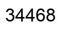 Number 34468 black image