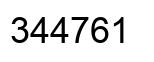 Number 344761 black image