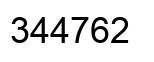 Number 344762 black image