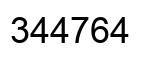 Number 344764 black image