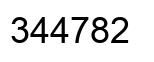 Number 344782 black image