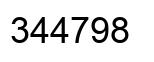 Number 344798 black image