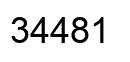 Number 34481 black image