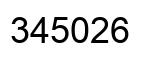 Number 345026 black image