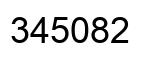 Number 345082 black image