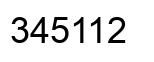 Number 345112 black image